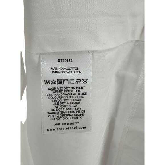 Steele Faux Wrap Ciper Dress Womens Size Large NWT Fairy Boho Peasant‎ White - Picture 12 of 14